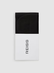 Reiss Black Chesterfield Merino Wool Ribbed Scarf And Beanie Set - Image 3 of 6