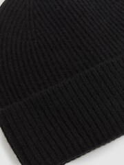 Schwarz - Reiss Chaise Merino-Wollrippenmütze - Bild 3 von 4