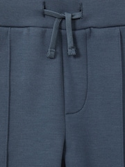 Dark Diesel Blue - Pantalones de chándal con cordón ajustable de punto entrelazado Premier de Reiss - Imagen 3 de 3