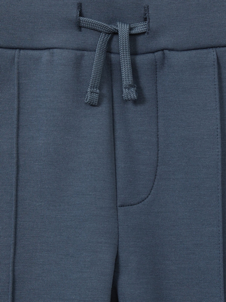 Dark Diesel Blue - Pantalones de chándal con cordón ajustable de punto entrelazado Premier de Reiss - Imagen 3 de 3