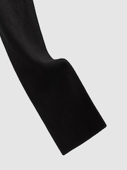 Negro - Reiss Chesterfield Ribbed Merino Scarf - Imagen 4 de 4
