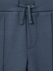 Dark Diesel Blue - Pantalones de chándal con cordón ajustable de punto entrelazado Premier de Reiss - Imagen 3 de 3