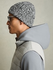 Reiss Vanetta Cotton Wool Ribbed Mouliné Beanie - Imagen 2 de 4