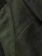 Reiss Sage Green Apsara 3-9 yrs Velvet Single Breasted Blazer - Image 3 of 3