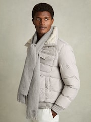 Gris claro - Bufanda de lana y cachemira Picton de Reiss - Imagen 2 de 5