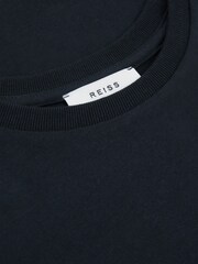 Reiss Washed Navy Selby 9-13 yrs Oversized Cotton Crew Neck T-Shirt - Image 4 of 4