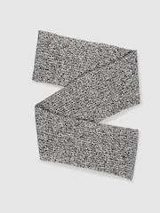 Reiss Kallie Cotton-Wool Ribbed Mouliné Scarf - Imagen 1 de 5