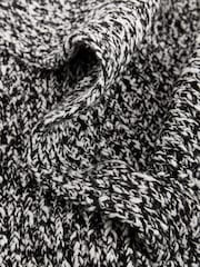 Reiss Kallie Cotton-Wool Ribbed Mouliné Scarf - Imagen 4 de 5
