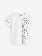 Red/Black/White Football Regular Fit Graphic Short Sleeve 100% Cotton T-Shirts 3 Pack (3-16yrs) - Image 4 of 7