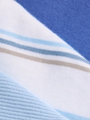 Blue/Cream Stripe Regular Fit Short Sleeve T-Shirts 3 Pack (3-16yrs) - Image 2 of 3