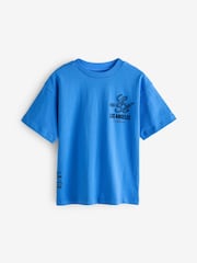 Green/Blue/White/Pale Yellow Relaxed Fit Graphic Short Sleeve T-Shirts 4 Pack (3-16yrs) - Image 2 of 7
