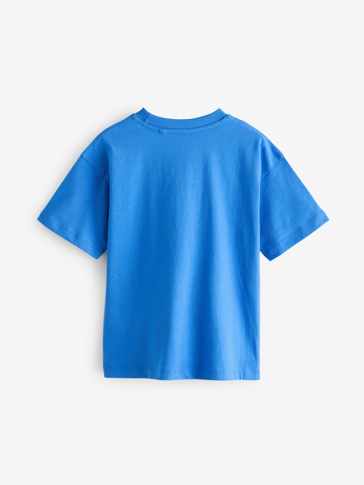 Green/Blue/White/Pale Yellow Relaxed Fit Graphic Short Sleeve T-Shirts 4 Pack (3-16yrs) - Image 3 of 7