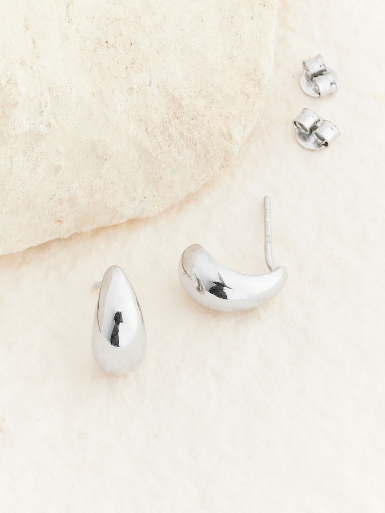 Sterling Silver Mini Teardrop Earrings - Image 4 of 5