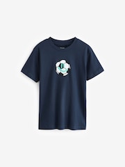 Navy/White/Grey Regular Fit Graphic Short Sleeve 100% Cotton T-Shirts 3 Pack (3-16yrs) - Image 3 of 7