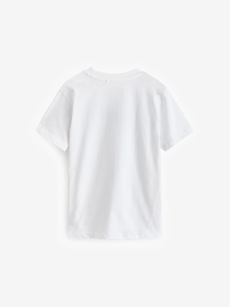 Marine/Blanc/Gris - Coupe classique Graphic Courts Manches  100T-shirt % coton 3 Lot de (3-16ans) - Image 5 of 7