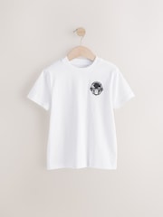 Black/White/Grey Marl/Khaki Short Sleeve Small Graphic T-Shirts 4 Pack (3-16yrs) - Image 2 of 8