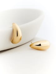 Gold Plated Sterling Silver Mini Teardrop Earrings - Image 2 of 4