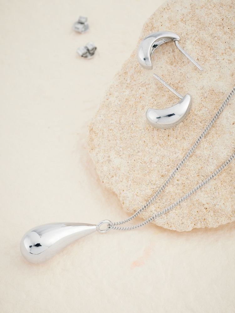 Sterling Silver Teardrop Necklace - Image 4 of 4