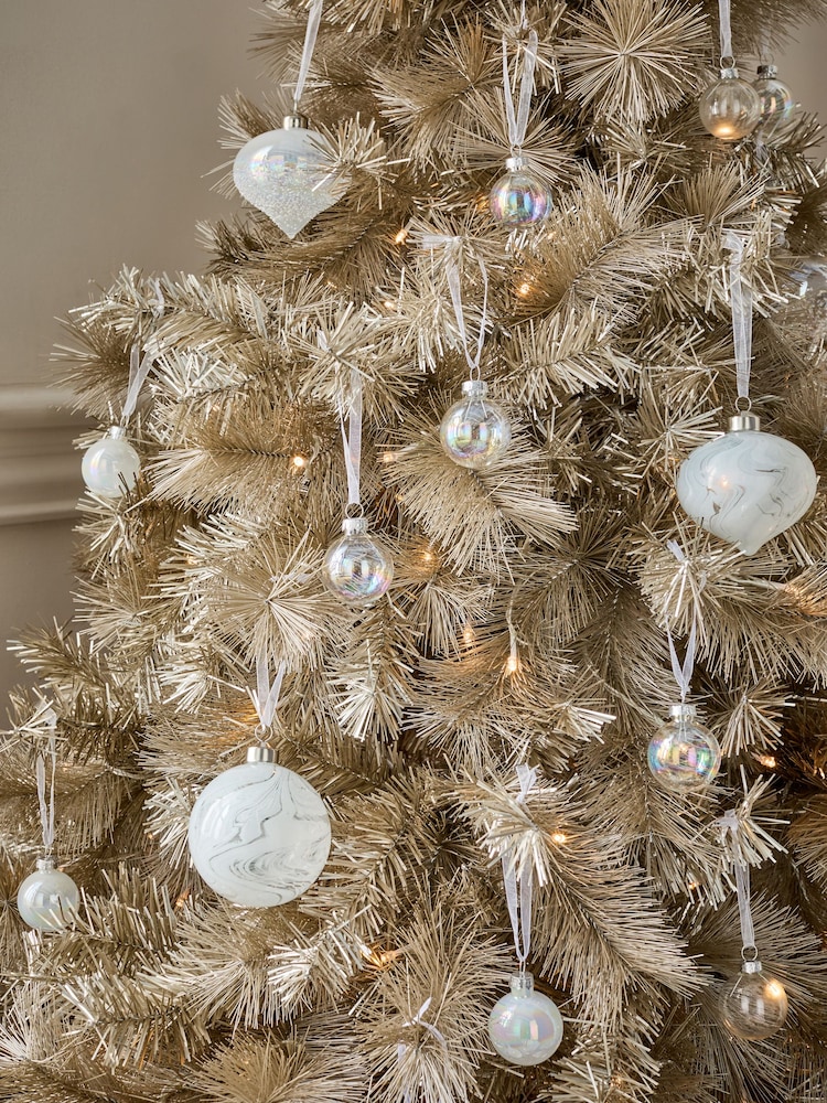 White Set of 30 Glass Baubles - Image 1 of 5