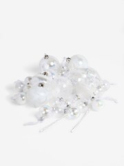 White Set of 30 Glass Baubles - Image 4 of 5