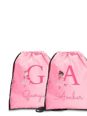Loveabode Pink Personalised Dancing Ballet Rucksack Bag - Image 1 of 4