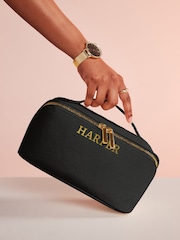 Loveabode Personalised Open Flat Makeup Black Bag - Image 3 of 4