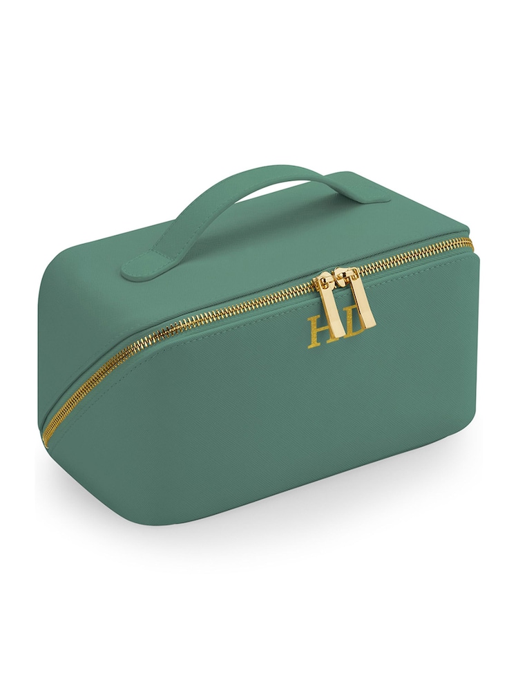 Loveabode Personalised Open Flat Makeup Sage Green Bag - Image 2 of 4