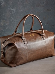 Personalised Mens Tan Holdal Weekender Travel Bag - Image 1 of 4