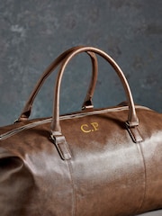 Personalised Mens Tan Holdal Weekender Travel Bag - Image 2 of 4