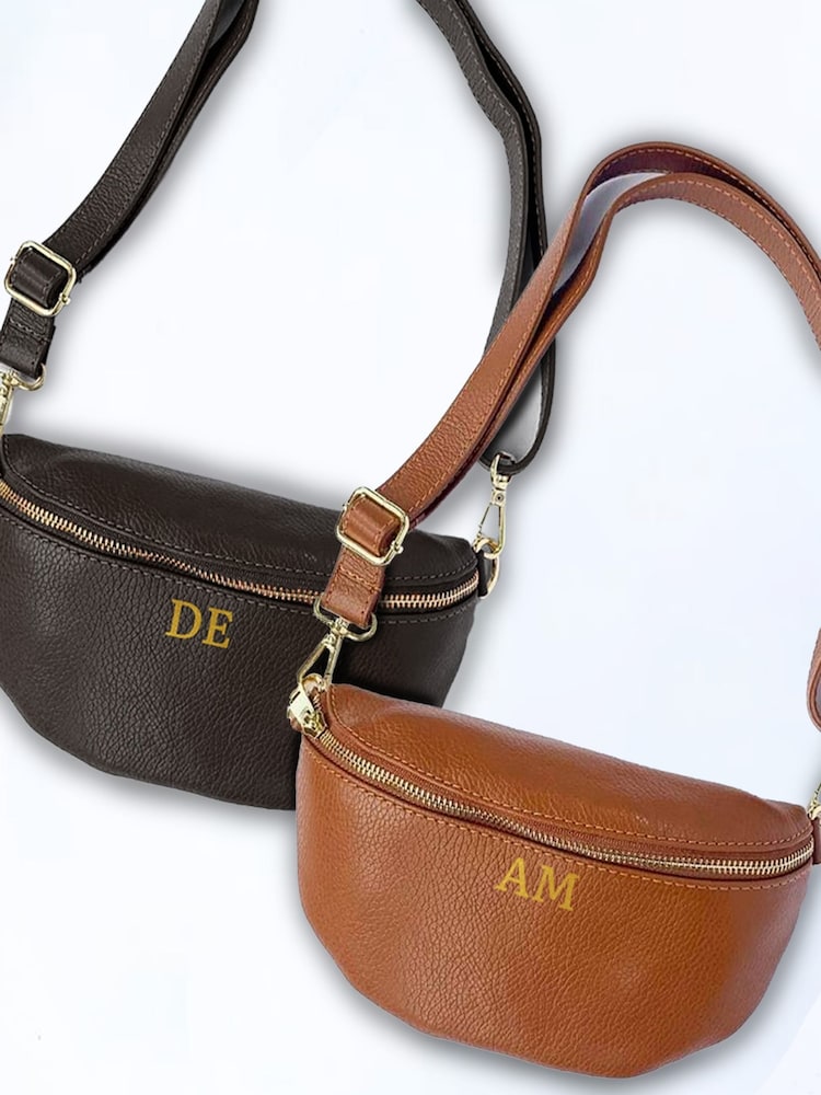Loveabode Personalised Monogram Bum Black Bag - Image 4 of 4