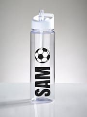 Loveabode Natural Personalised Clear Football Water Bottle - Image 4 of 4