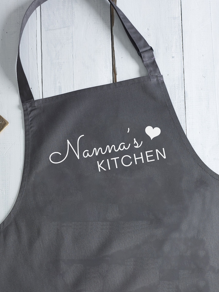 Loveabode Grey Personalised Kitchen Apron - Image 4 of 4