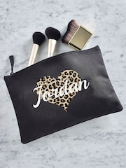 Personalised Animal Print Heart Make Up Bag - Image 3 of 4