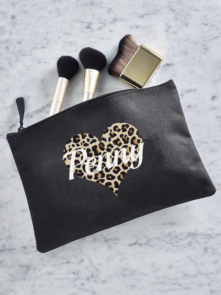 Personalised Animal Print Heart Make Up Bag - Image 4 of 4