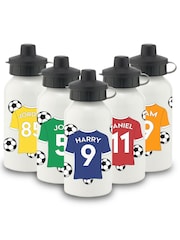 Loveabode Personalised Football Shirt Water Bottle - Image 1 of 4