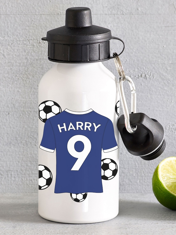 Loveabode Personalised Football Shirt Water Bottle - Image 2 of 4