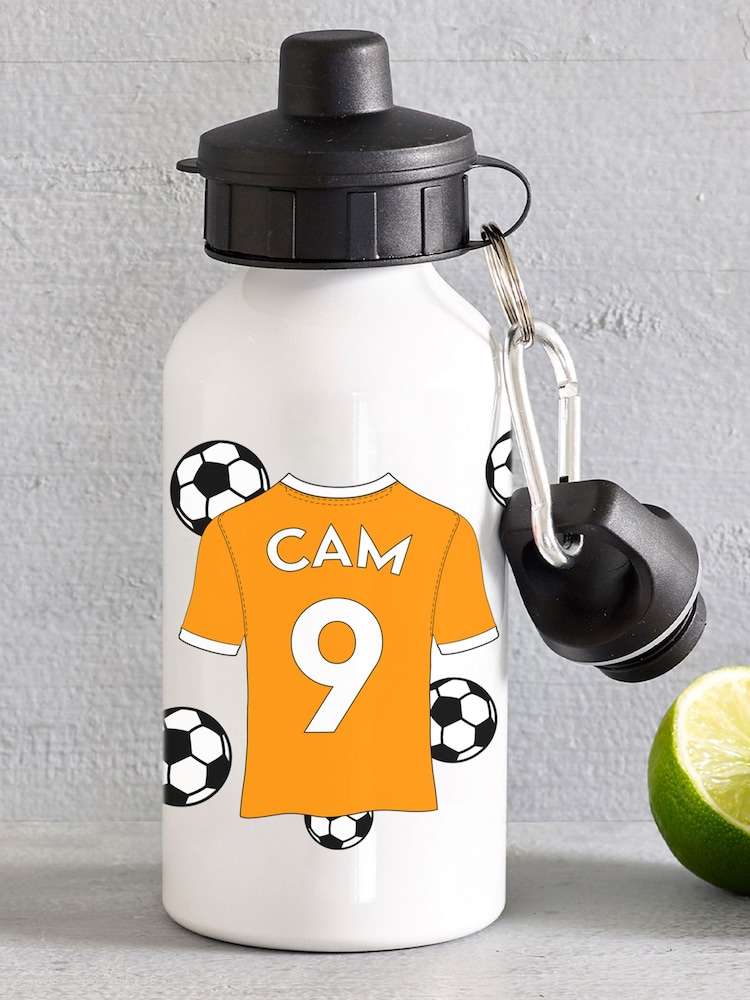 Loveabode Personalised Football Shirt Water Bottle - Image 4 of 4