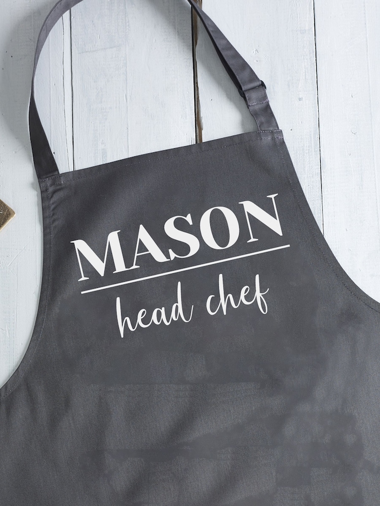 Loveabode Grey Personalised Chef Apron - Image 2 of 4