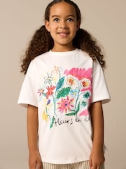 Ecru Oversized Graphic T-Shirt (3-16yrs) - Image 1 of 7