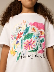 Ecru Oversized Graphic T-Shirt (3-16yrs) - Image 3 of 7