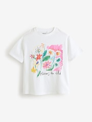 Ecru Oversized Graphic T-Shirt (3-16yrs) - Image 4 of 7