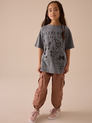 Charcoal Grey Oversized Graphic Print T-Shirt (3-16yrs) - Image 2 of 7