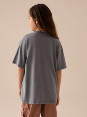 Charcoal Grey Oversized Graphic Print T-Shirt (3-16yrs) - Image 3 of 7