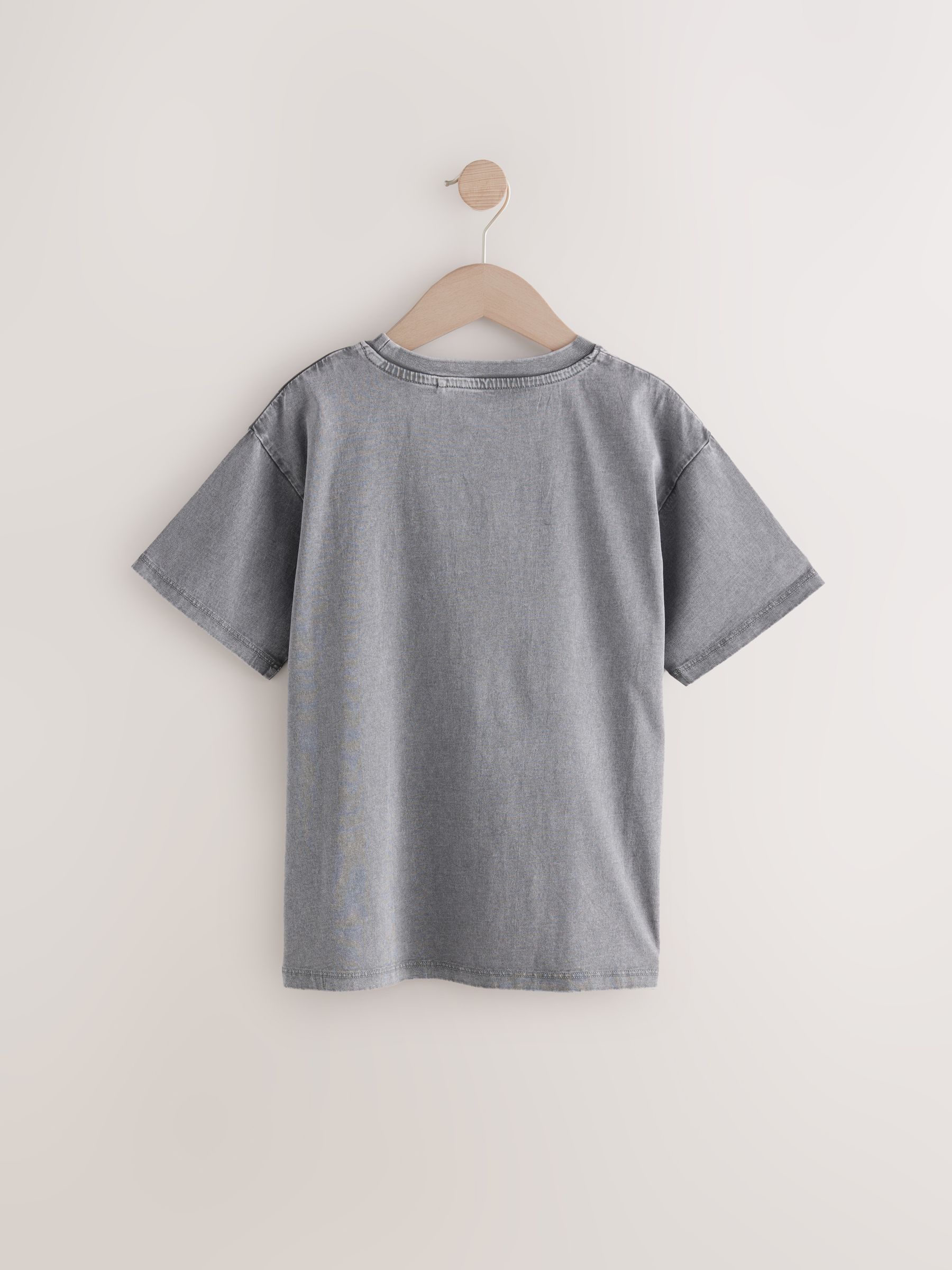 Buy Charcoal Grey Oversized Graphic Print T-Shirt (3-16yrs) from