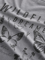Charcoal Grey Oversized Graphic Print T-Shirt (3-16yrs) - Image 6 of 7