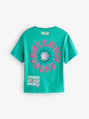 Green/Pink Oversized Graphic T-Shirt (3-16yrs) - Image 5 of 7