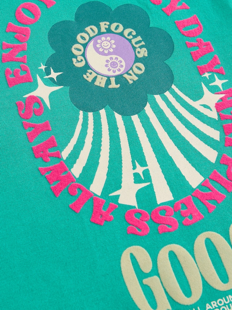 Green/Pink Oversized Graphic T-Shirt (3-16yrs) - Image 7 of 7