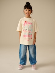 Cream Oversized Graphic Print T-Shirt (3-16yrs) - Image 2 of 7