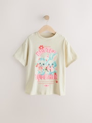 Cream Oversized Graphic Print T-Shirt (3-16yrs) - Image 4 of 7