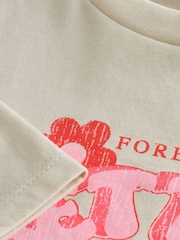 Cream Oversized Graphic Print T-Shirt (3-16yrs) - Image 6 of 7